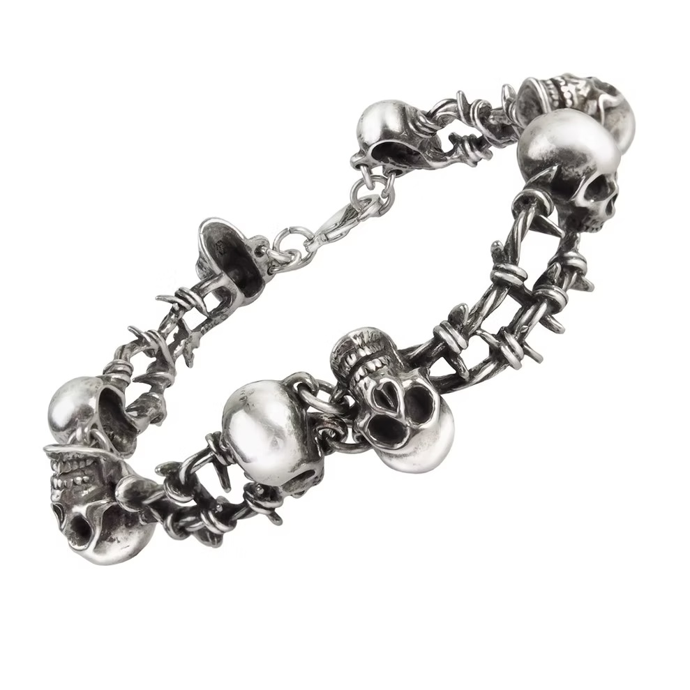 Alchemy England silver skull bracelet